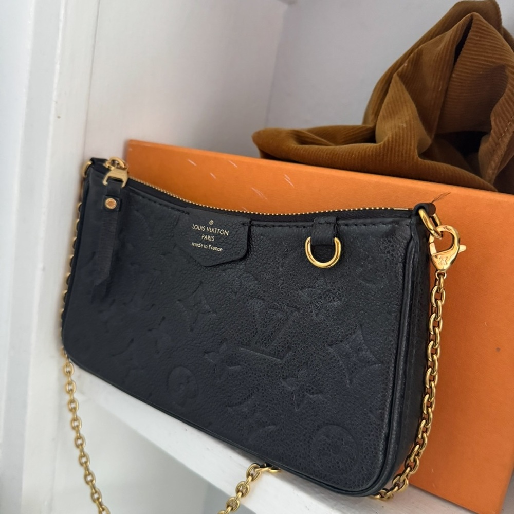 Louis Vuitton Black Leather Bag